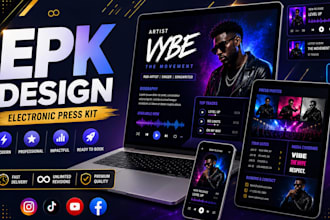 design a electronic press kit, artist epk, media press kit