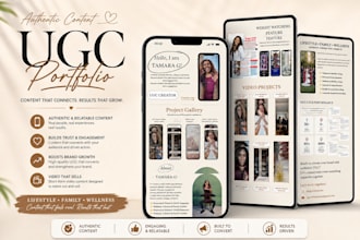 design a modern ugc portfolio website in canva ugc portfolio website ugc design
