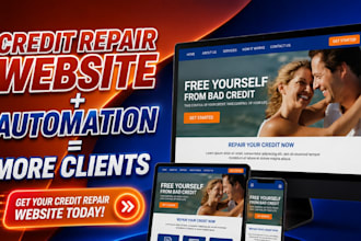 build credit repair website finance website setup credit repair automation