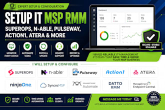 setup it msp rmm superops n able pulseway action1 atera ninjaone datto tactical