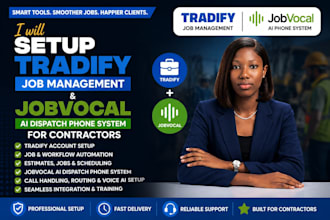 tradify job management and jobvocal ai dispatch phone system for contractors