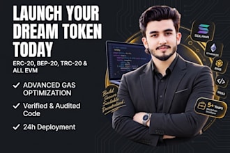 deploy your  erc20, bep20, or trc20 token with custom smart contract
