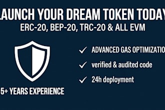 deploy your  erc20, bep20, or trc20 token with custom smart contract
