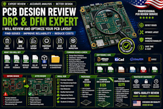 review and optimize pcb layout for drc and dfm issues