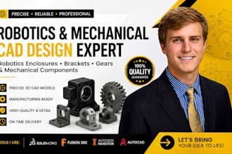 model robotics components gear brackets housing and mechanical cad components