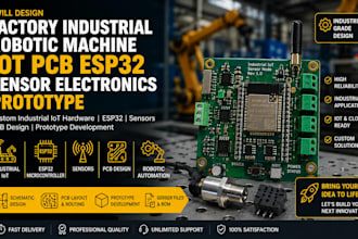 factory industrial robotic machine iot pcb esp32 sensor electronic prototype