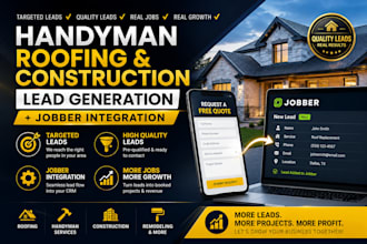 generate handyman construction roofing leads, construction jobber integration