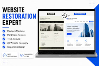 restore your website from wayback machine to wordpress or html