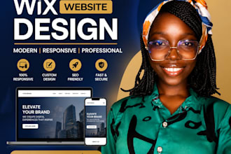 create a modern responsive wix website design, redesign wix website