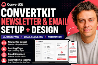 setup convertkit newsletter design kit email sequence kit landing page expert
