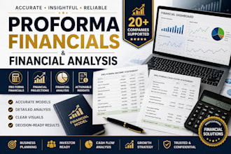 prepare pro forma financials and financial analysis