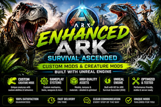 create ark survival ascended mods, ark creature mods, unreal engine
