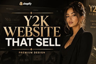 design shopify clothing brand website, y2k streetwear website y2k clothing store
