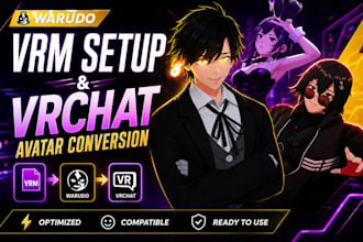 convert vrchat avatar to vrm and setup warudo facial tracking professionally