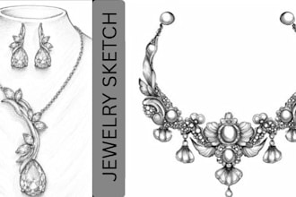 do jewelry sketch design, jewelery model, 3d cad jewelry design, ring, pendant