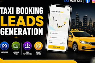 generate taxi booking and chauffeur leads via facebook ads, google ads