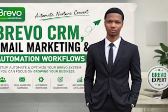 set up brevo CRM, email marketing and automation workflows
