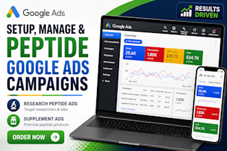 do peptide marketing, run google ads for peptides, peptide email marketing