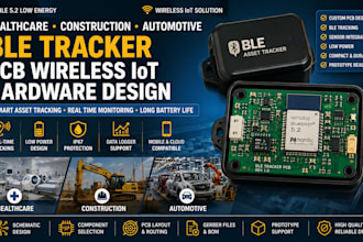 design healthcare construction automotive ble tracker pcb wireless iot hardware