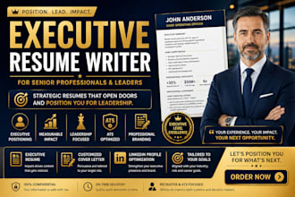 write an ats executive resume CV for senior professionals