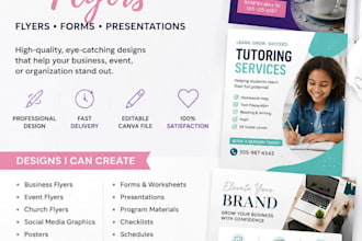 design professional canva flyers and business graphics