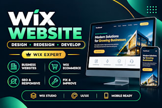 fix, design, redesign, develop a high quality wix website for your business