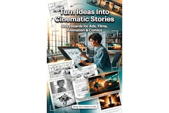 design 25 storyboard  frames for animation,  books,movie ads films and video