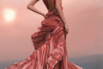 ake gorgeous detailed fashion illustration and tech drawing