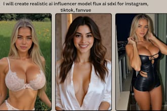 create realistic ai influencer model flux ai sdxl for instagram, tiktok, fanvue