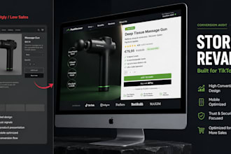 revamp ugly shopify dropshipping store layout for tiktok ads conversion
