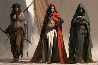 create a dnd art and d and d character for you