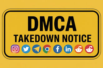 takedown facebook instagram tiktok google telegram reddit under dmca