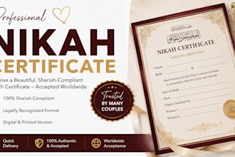 do nikah certificate, marriage certificate, islamic wedding