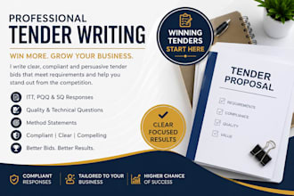 write professional UK tender bids, proposals and bid responses