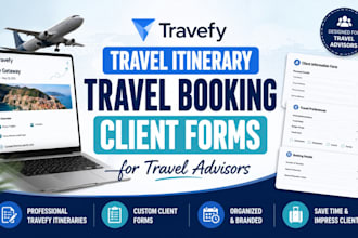 design travefy itinerary travel booking client forms for travel advisors