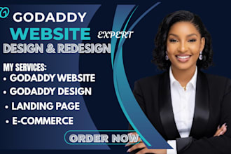 godaddy website design,  redesign godaddy, website development, landing page
