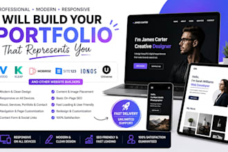 build universe bookmark voog kleap mobirise site123 ionos portfolio website