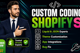 do shopify custom coding and shopify bug fix