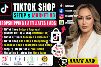 setup tiktok shop affiliate marketing manage tiktok shop product listing and ads