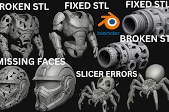 repair 3d model stl file custom modify and optimize broken files for 3d printing