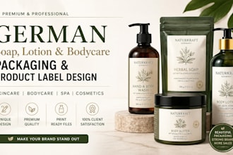 create german soap lotion bodycare jar packaging skincare branding product label