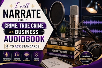 narrate your true crime or crime fiction audiobook to acx standards
