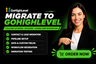 migrate follow up boss, kvcore, chime to gohighlevel crm
