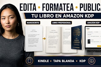 edita, formatea y publica tu libro en amazon KDP publishing kindle y tapa blanda