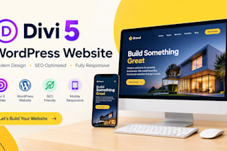design premium divi 5 theme wordpress website with SEO optimization