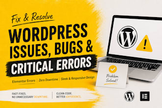 fix wordpress issues bugs critical errors, and elementor error