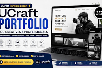 build photographer graphic designer personal freelancer ucraft portfolio website