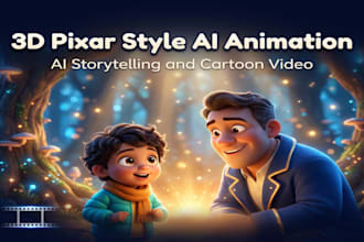 create 3d pixar style ai animation video ai storytelling ai cartoon video