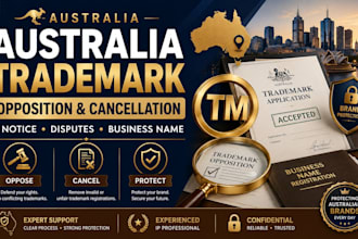 do australia trademark opposition cancellation notice of allowance business name