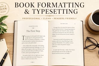 do professional book formatting and typesetting for KDP and ebook